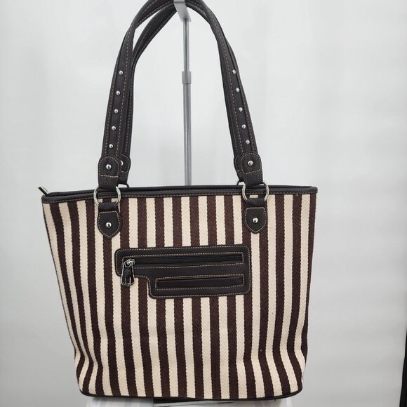 MONTANA WEST Horse Graphic Canvas Shoulder Tote & Wristlet Set NWT - Picture 7 of 11